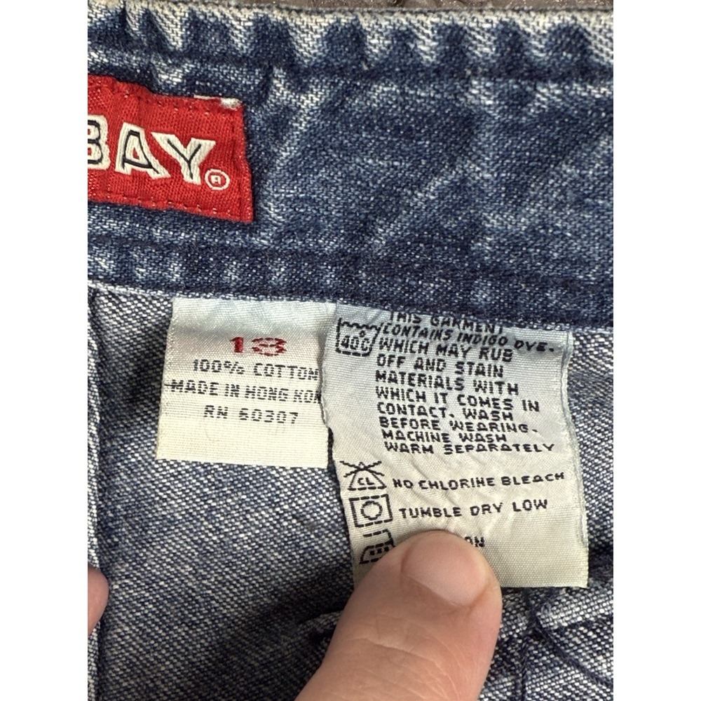 Vintage‎ Y2K Union Bay Contrast Stitch Denim Drawstring Cargo Shorts Womens 13 - Picture 2 of 16